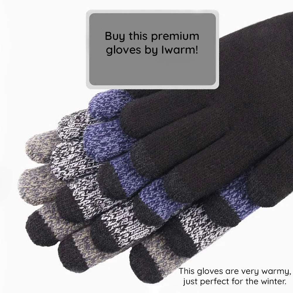 Guanti Invernali Touch Iwarm ST0018, Taglia 23cm, Neri