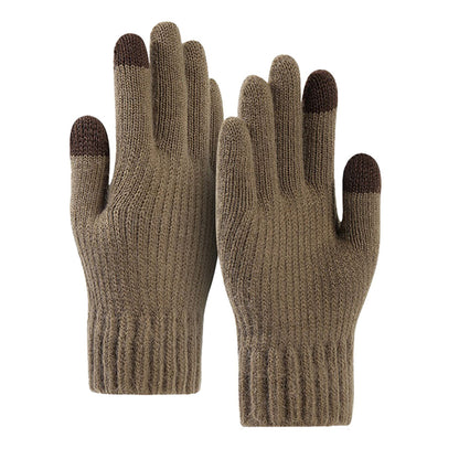 Unisex Winter Touchscreen Gloves Techsuit ST0012, Size 22cm, Brown