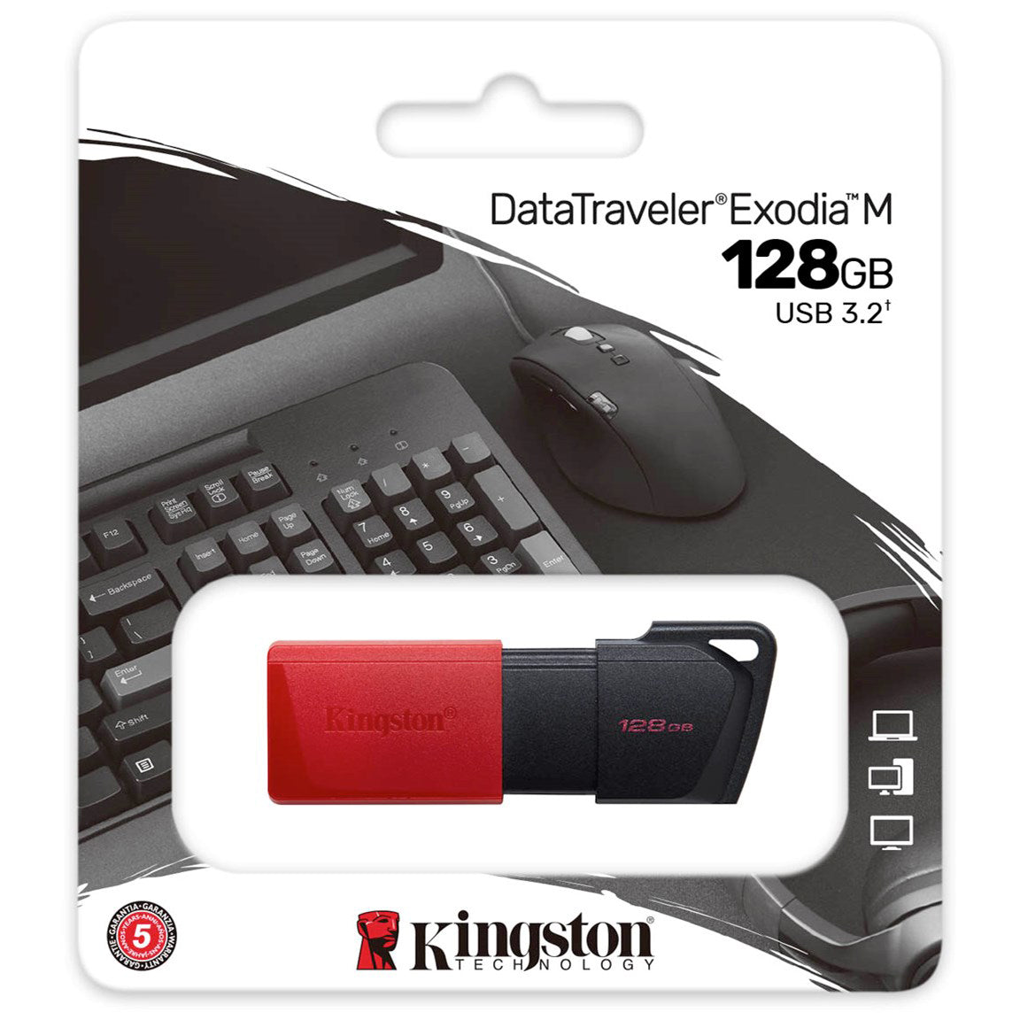 Memoria esterna USB-A 3.2 Kingston DT Exodia M, 128Gb DTXM/128GB