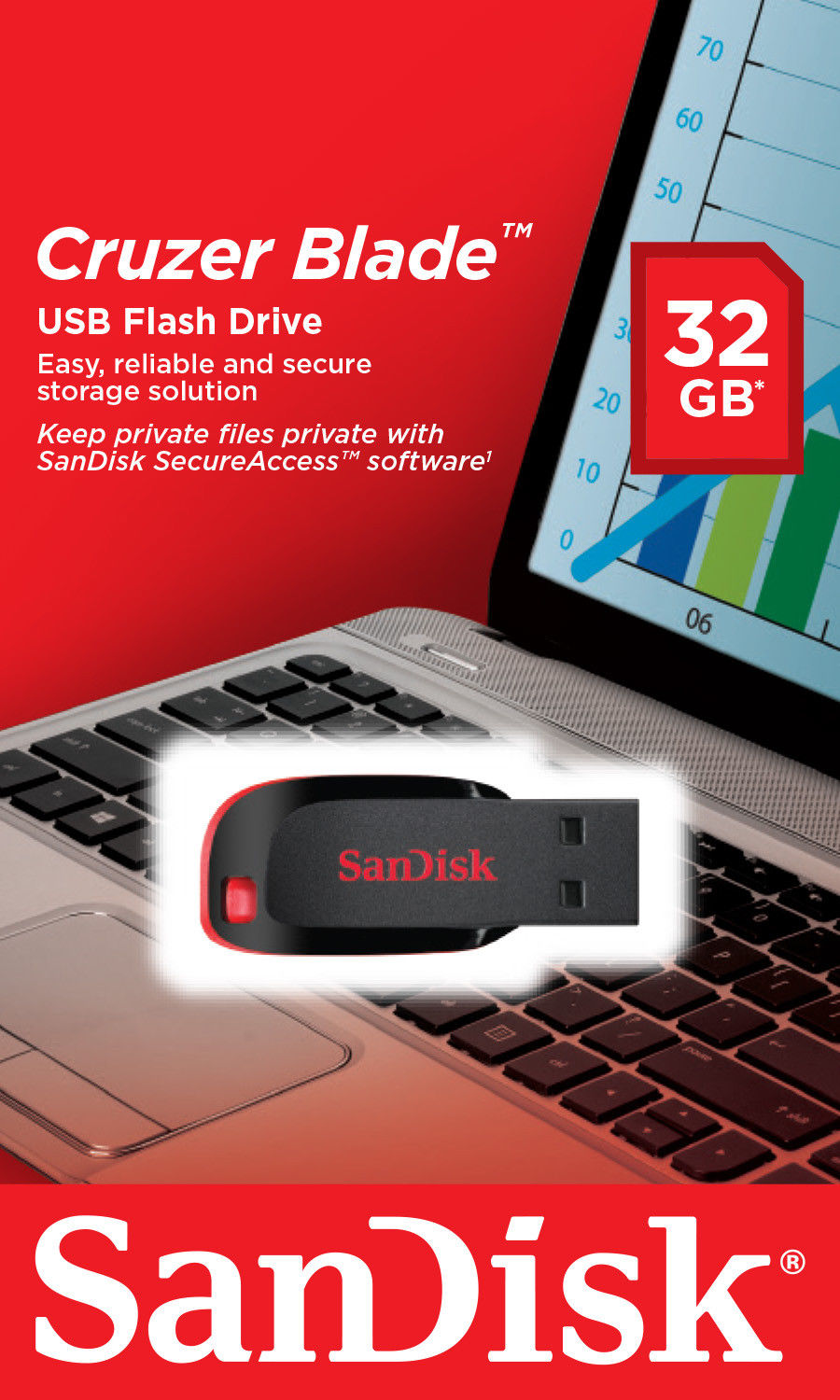 SanDisk Cruzer Blade USB-A Memoria esterna 32Gb SDCZ50-032G-B35