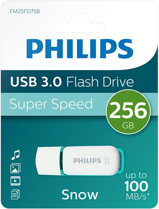 Memoria Esterna USB-A 3.0 Philips Snow Edition, 256Gb PHMMD256GBS200U3