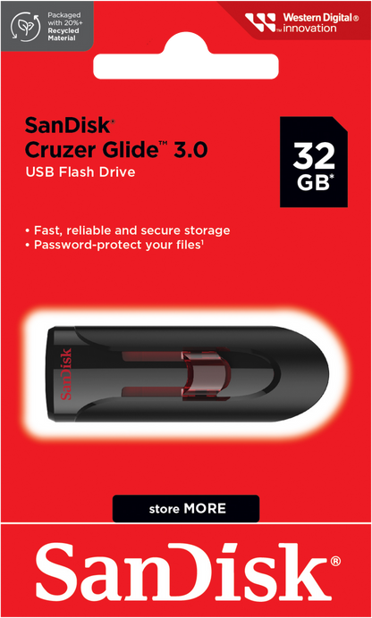Memoria Esterna USB-A 3.0 SanDisk Cruzer Glide, 32Gb SDCZ600-032G-G35
