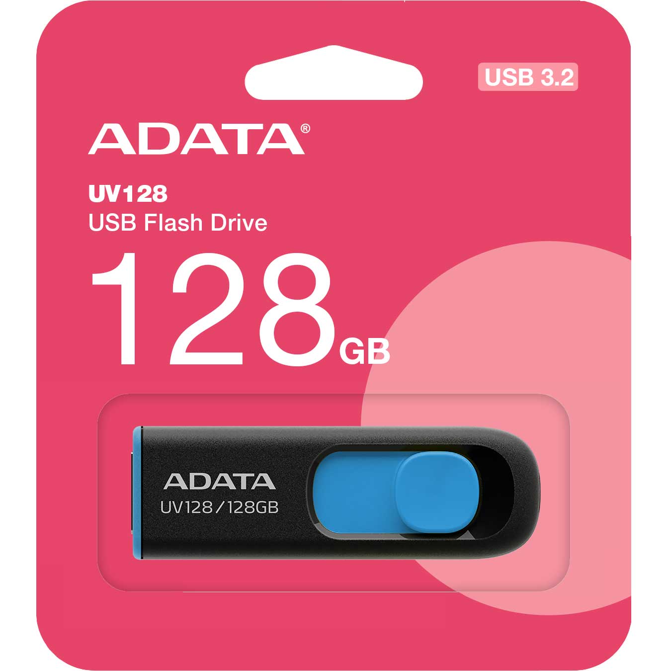 Memoria esterna USB-A 3.2 Adata UV128, 128Gb AUV128-128G-RBE 