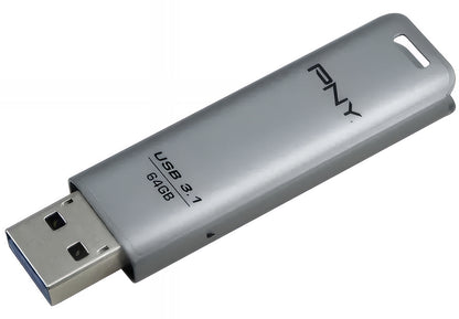 External USB-A 3.1 Memory PNY Elite Steel, 64Gb FFD64GESTEEL31G-EF