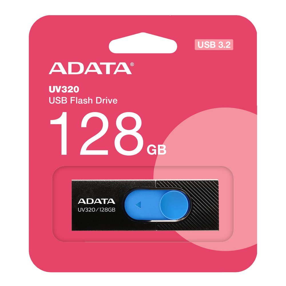 Memoria esterna USB-A 3.2 Adata UV320, 128Gb AUV320-128G-RBKBL 