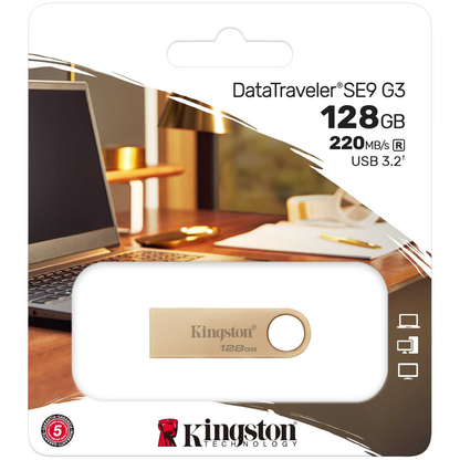 Memoria esterna USB-A 3.2 Kingston DT SE9 G3, 128Gb DTSE9G3/128GB 