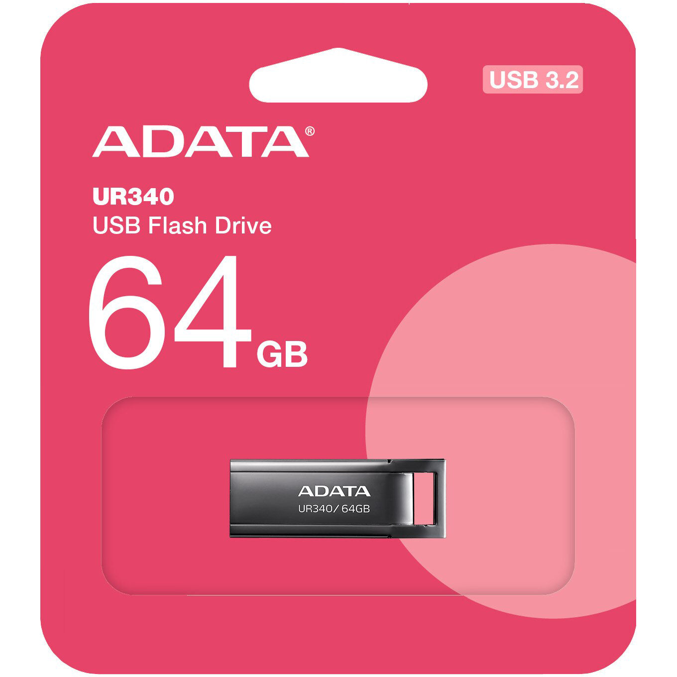 Memoria esterna USB-A 3.2 Adata UR340, 64Gb AROY-UR340-64GBK 