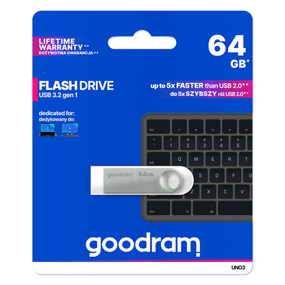 Memoria Esterna USB-A 3.2 GoodRam UNO3, 64Gb