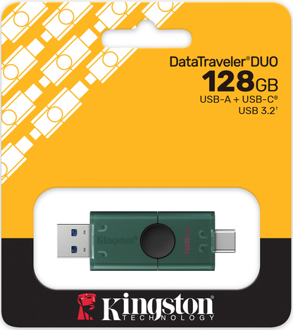 Memoria Esterna USB-A 3.2 / USB-C Kingston Duo, 128Gb DTDEG2/128GB