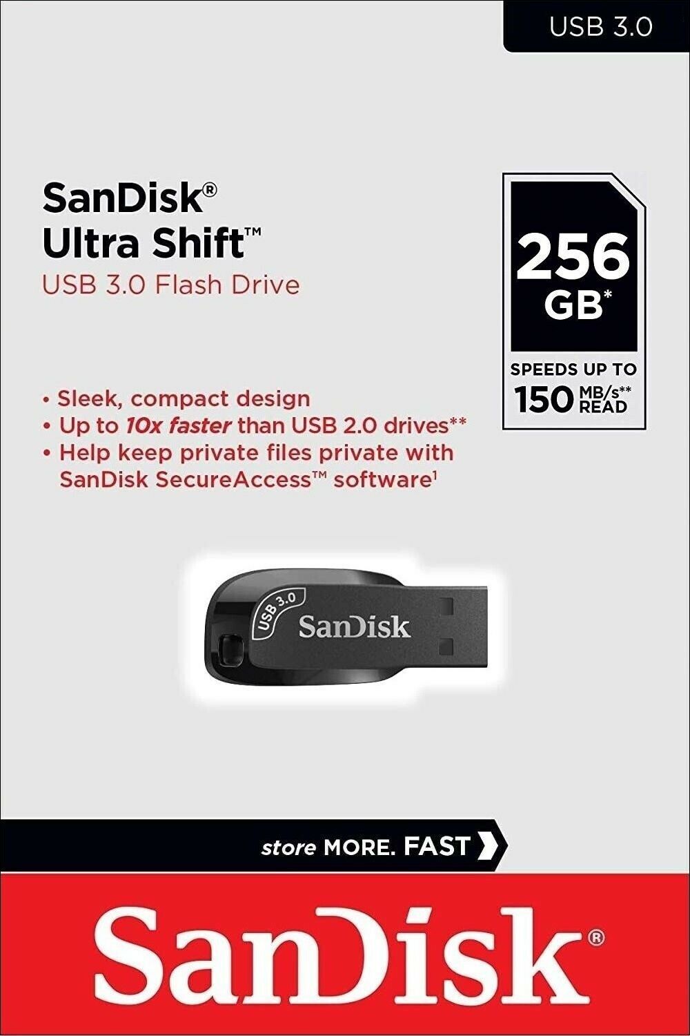 Memoria Esterna USB-A 3.2 SanDisk Ultra Shift, 256Gb SDCZ410-256G-G46