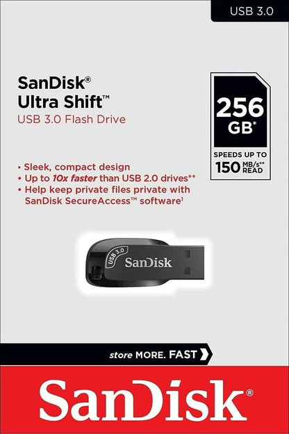 Memoria Esterna USB-A 3.2 SanDisk Ultra Shift, 256Gb SDCZ410-256G-G46