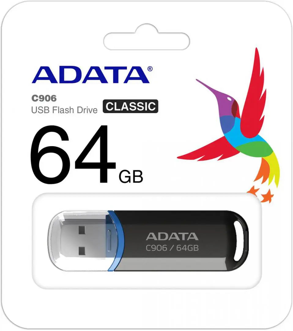 Memoria Esterna USB-A Adata C906, 64Gb AC906-64G-RBK