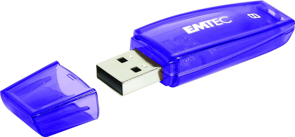 External USB-A Memory Emtec C410 Color Mix, 8Gb ECMMD8GC410