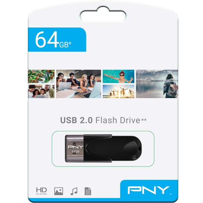 Memoria Esterna USB-A PNY Attache 4, 64Gb FD64GATT4-EF