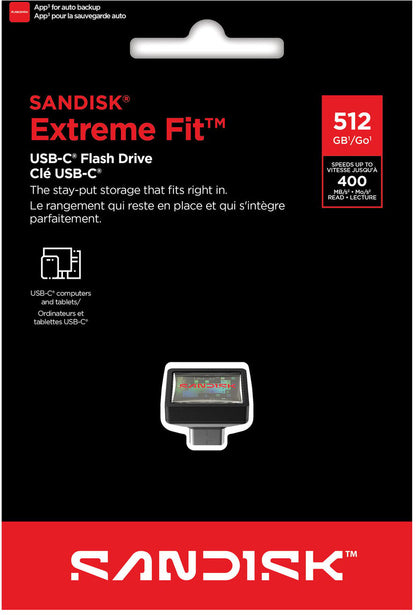 Memoria Esterna USB-C SanDisk Extreme Fit, 512Gb SDCZ530-512G-G46