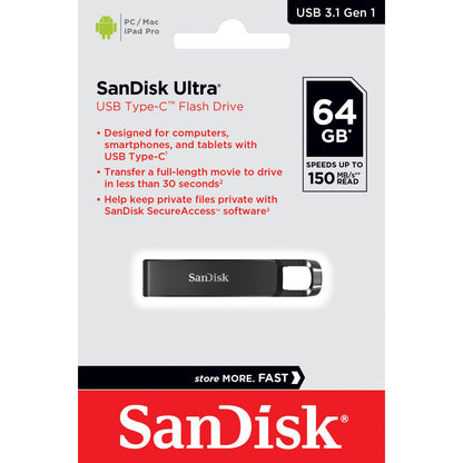 External USB-C Memory SanDisk Ultra, 64Gb SDCZ460-064G-G46