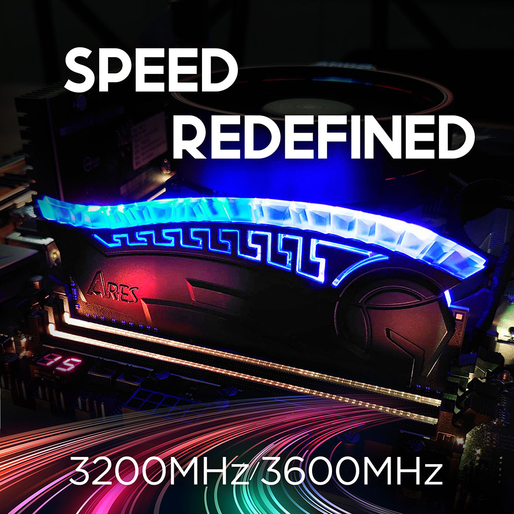 Memoria RAM Dato Ares Armor, DDR4, RGB, 2 x 8GB, 3600Mhz, CL18, Bianca AMRGB8GX216G36W