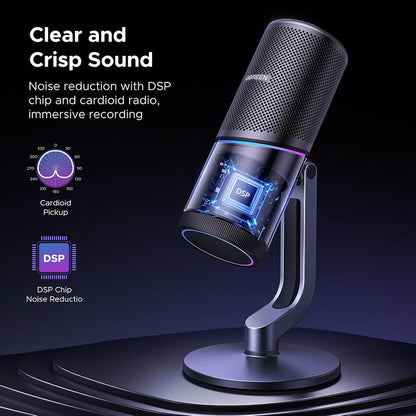 Microfono Cardioide UGREEN CM769 (35629), RGB, USB-A, 2m, Nero