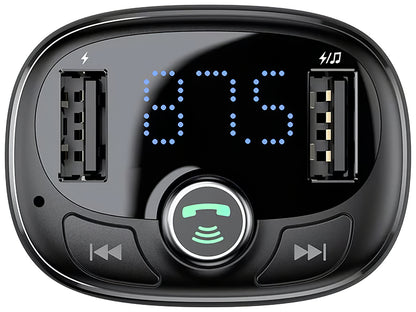 Baseus S-09 Modulatore FM Bluetooth, 2 x USB-A - 1 x microSD 