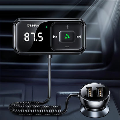 Modulatore FM Bluetooth a T Baseus, 2 x USB-A CCMT000201