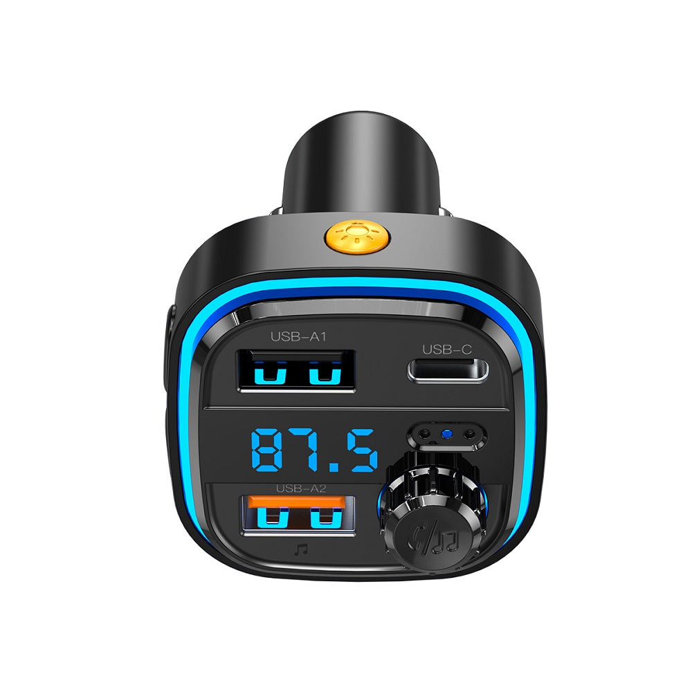 Modulatore FM Bluetooth Blue Power BPBCC08, 2 x USB-A - 1 x USB-C