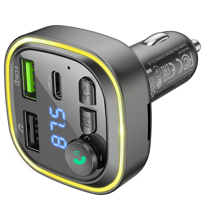 Modulatore FM Bluetooth Borofone BC48, 2 x USB-A - 1 x USB-C