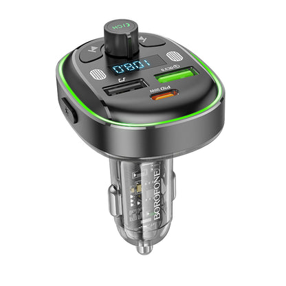 Modulatore FM Bluetooth Borofone BC47, 2 x USB-A - 1 x USB-C 