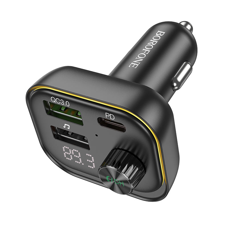 Modulatore FM Bluetooth Borofone BC54, 2 x USB-A - 1 x USB-C 