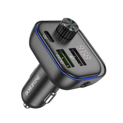 Modulatore FM Bluetooth Borofone BC54, 2 x USB-A - 1 x USB-C 