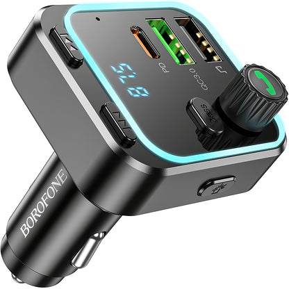 Modulatore FM Bluetooth BC53 Highway, 2 x USB-A - 1 x USB-C 