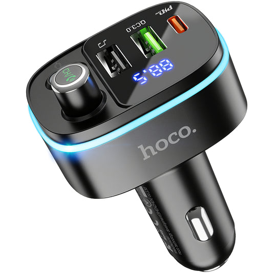 Modulatore FM Bluetooth HOCO E62 Fast, 2 x USB-A - 1 x USB-C