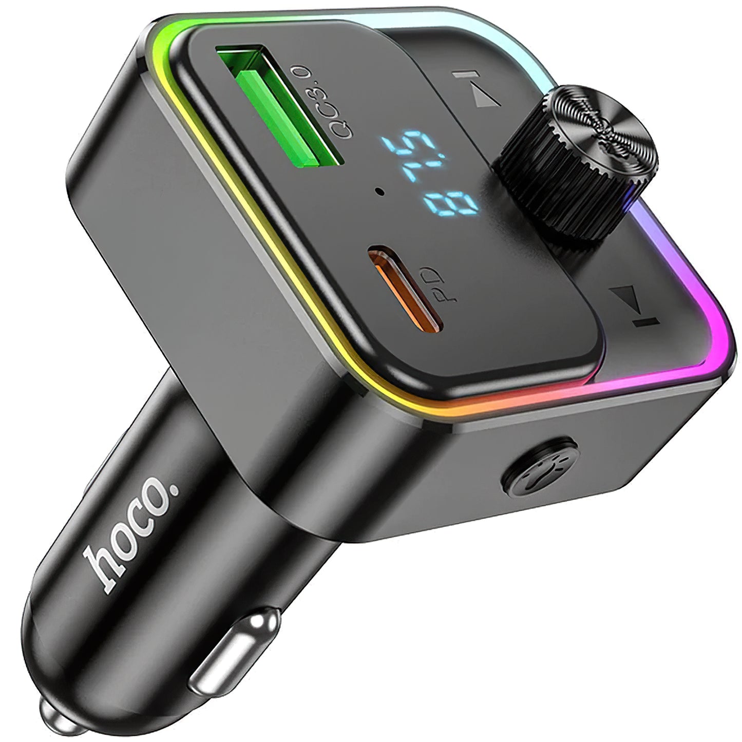 Modulatore FM Bluetooth HOCO E81, 1 x USB-A - 1 x USB-C