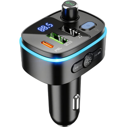 HOCO E62 Fast Bluetooth FM Modulator, 2 x USB-A - 1 x USB-C