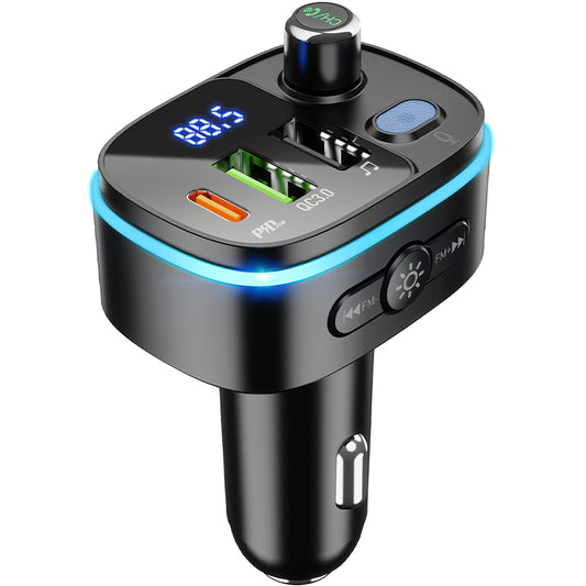 Modulatore FM Bluetooth HOCO E62 Fast, 2 x USB-A - 1 x USB-C