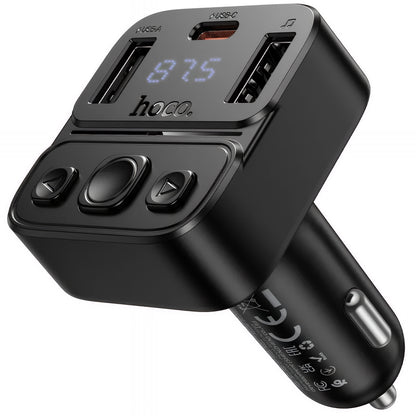 HOCO E87 Bluetooth FM Modulator, 2 x USB-A - 1 x USB-C