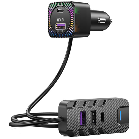 Modulatore FM Bluetooth XO Design BCC13, 2 x USB-C - 3 x USB-A 