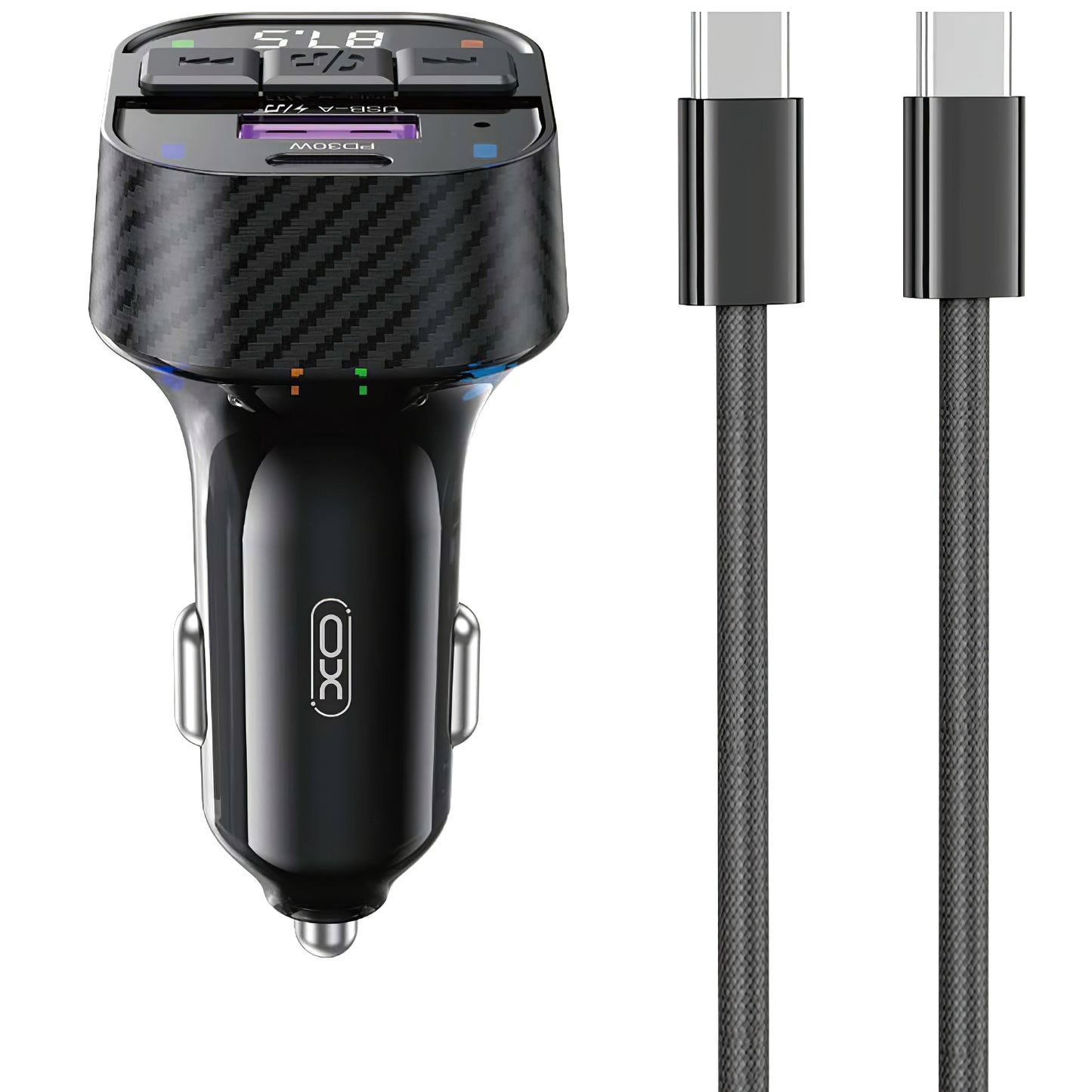 Modulatore FM Bluetooth XO Design BCC17-2, 1 x USB-A - 1 x USB-C 