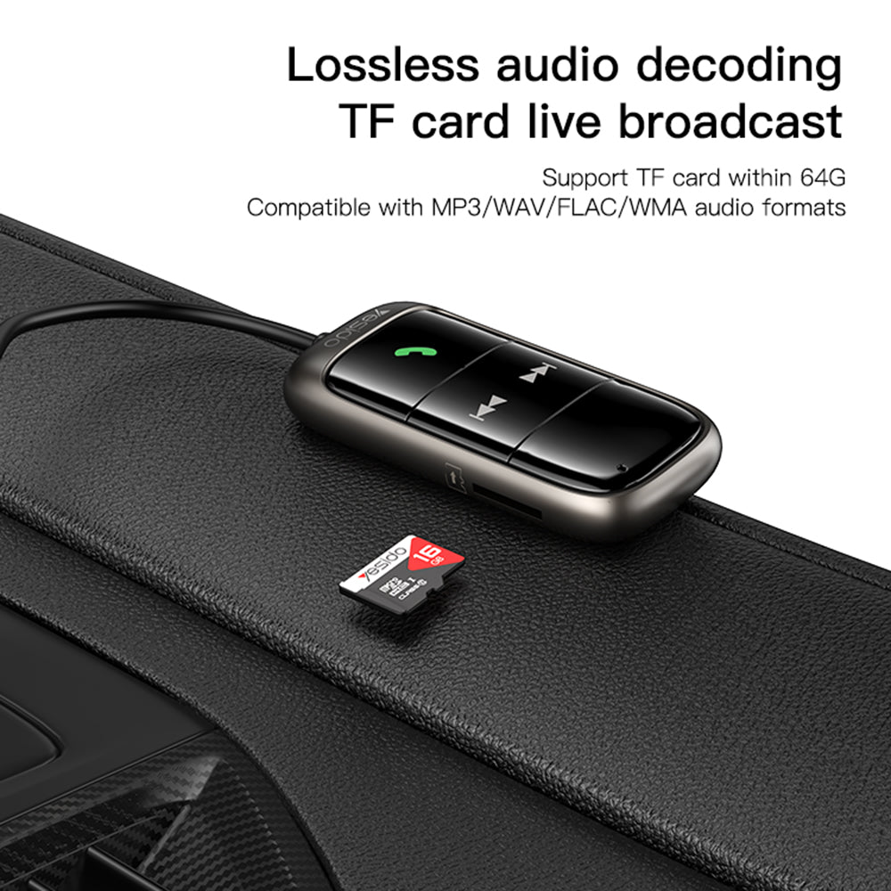Modulatore FM Bluetooth Yesido YAU32, 1 x 3.5mm - 1 x microSD