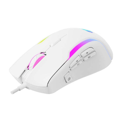 Mouse Gaming Cablato USB HAVIT MS1033, RGB, 800DPI - 8000DPI, Bianco