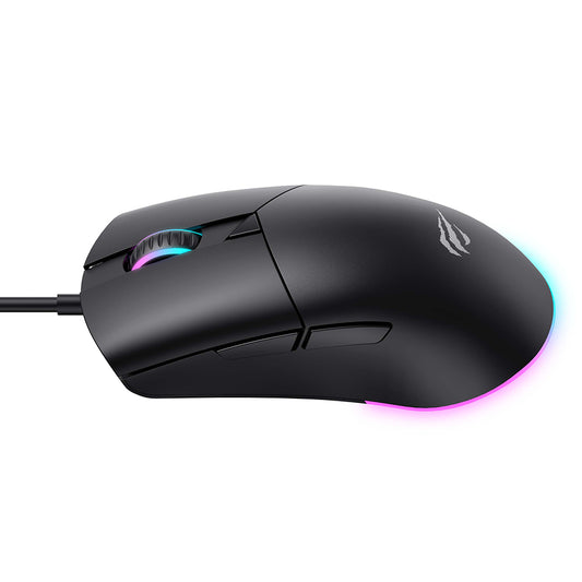 Mouse Gaming Cablato USB HAVIT MS1038, RGB, 1200DPI - 7200DPI, 1.6m, Nero