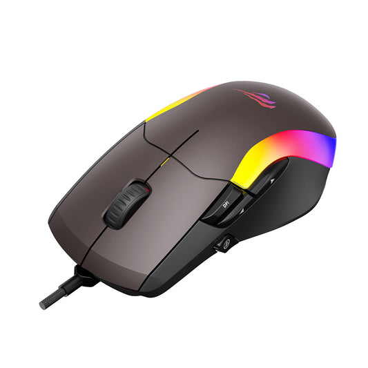 Mouse Gaming Cablato USB HAVIT MS959S, RGB, 1200DPI - 8000DPI, 1.6m, Nero Ocra