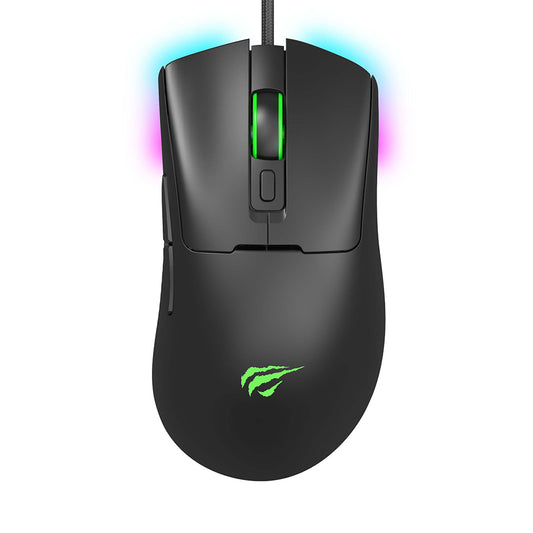 Mouse Gaming Cablato USB HAVIT MS966, RGB, 800DPI - 12000DPI, 1.6m, Nero