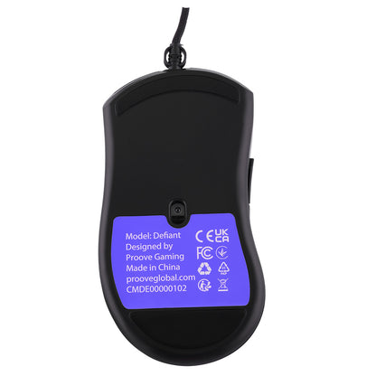 Mouse Gaming Cablato USB Proove Defiant, RGB, 7200DPI, Nero CMDE00000102