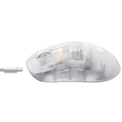 Mouse Gaming Wireless HAVIT MS970WB Pro, 800DPI - 12000DPI, BT / Wi-Fi / Cablato, Bianco Trasparente