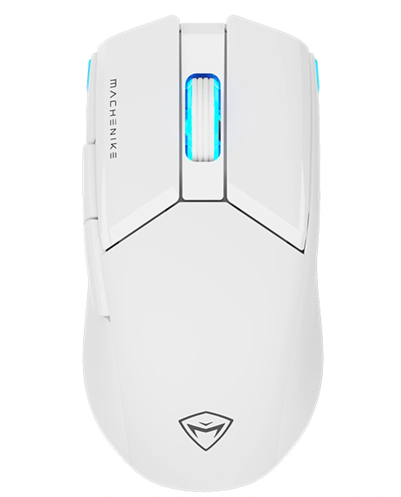 Mouse da gaming wireless Machenike M7 Pro, RGB, 1000 DPI - 26000 DPI, bianco