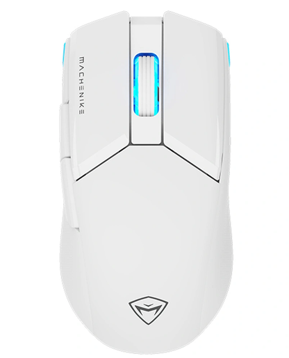 Mouse da gaming wireless Machenike M7 Pro, RGB, 1000 DPI - 26000 DPI, bianco