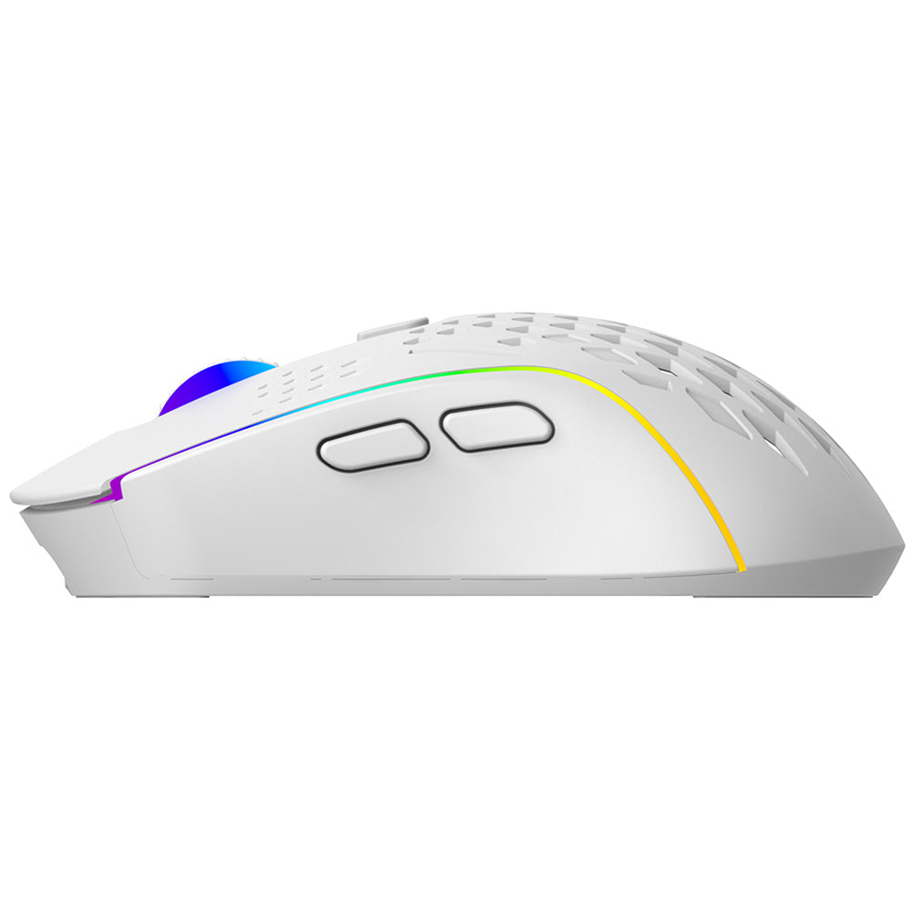 Mouse Gaming Wireless Proove Buzz, RGB, 800DPI - 4800DPI, Bianco WMBU00022402