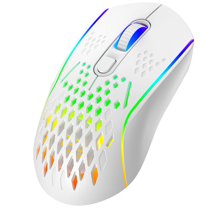 Mouse Gaming Wireless Proove Buzz, RGB, 800DPI - 4800DPI, Bianco WMBU00022402