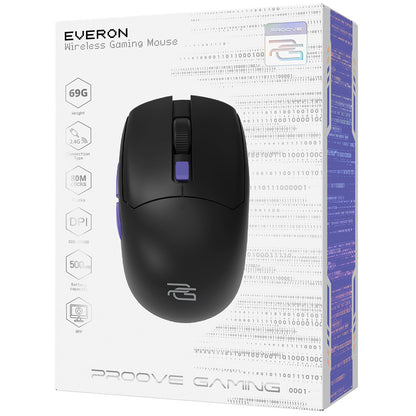Mouse Gaming Wireless Proove Everon, 800DPI - 10000DPI, Nero WMEV00022001