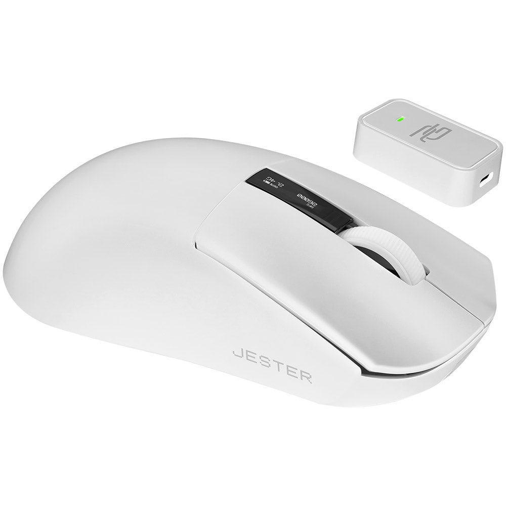 Mouse Gaming Wireless Proove Jester, 800DPI - 26000DPI, Display OLED, Bianco WMJS00022002